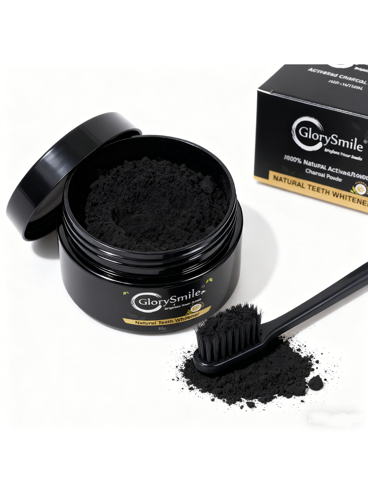 Activated Charcoal Powder - Glorysmile Activated Charcoal Teeth Whitening Powder,