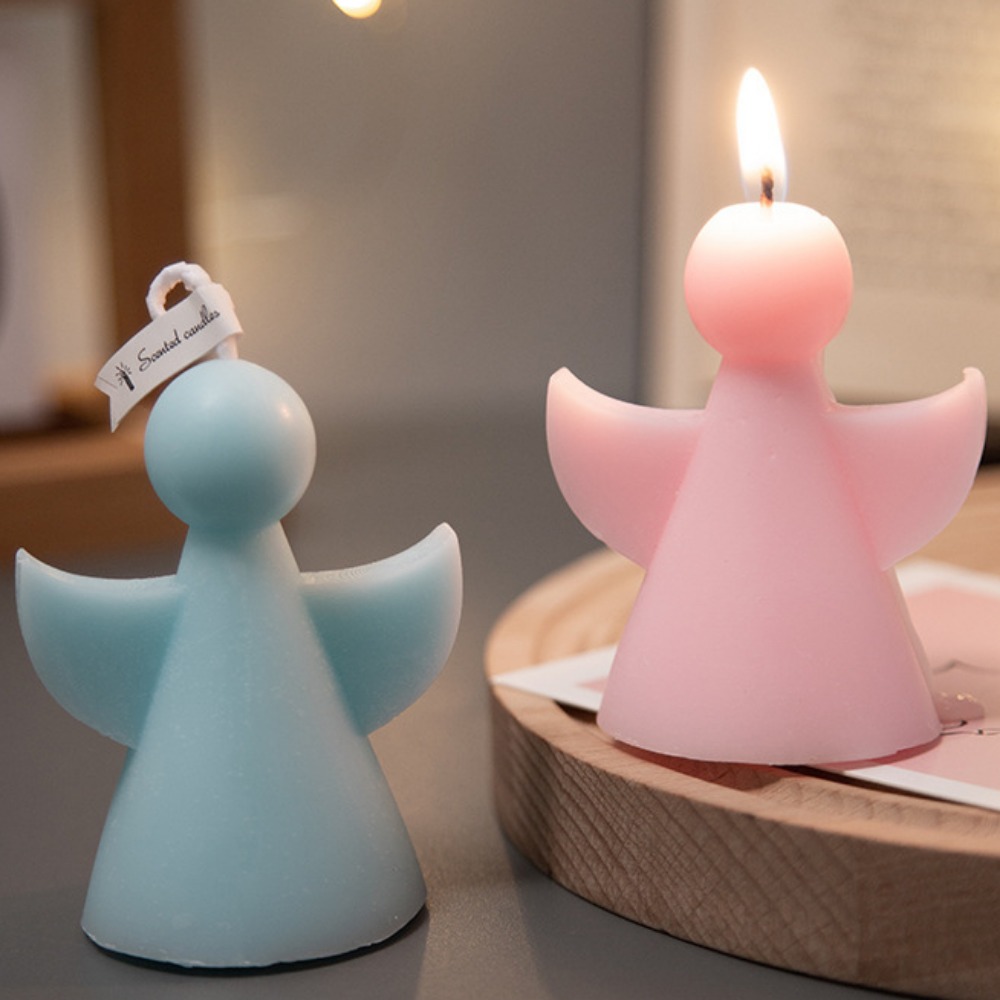 Soap Making In Home - Round Head Wing Angel Acrylic Candle