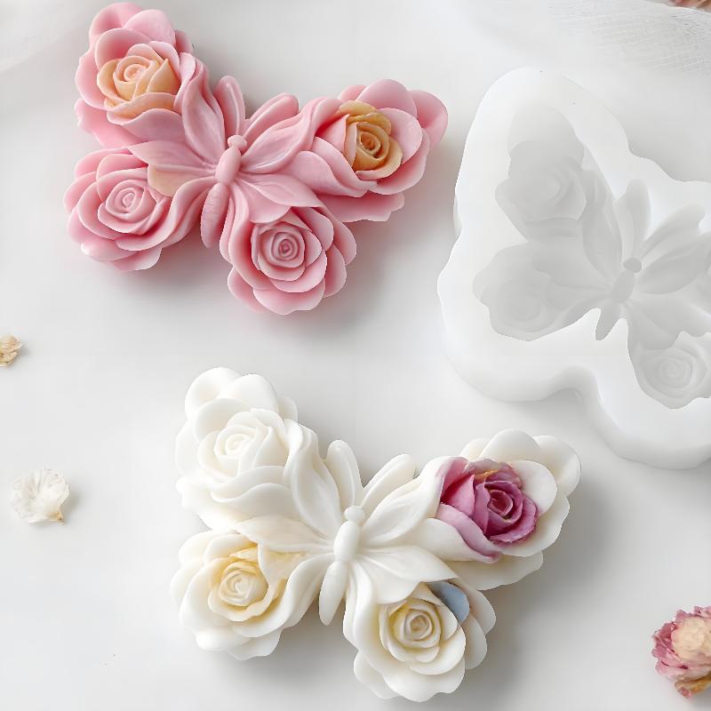 Soap Making Gloves - DIY Rose Butterfly Form Silicone Mold