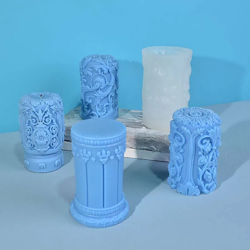 Soap Making In Home - Carved Roman Column Candle Silicone Mold
