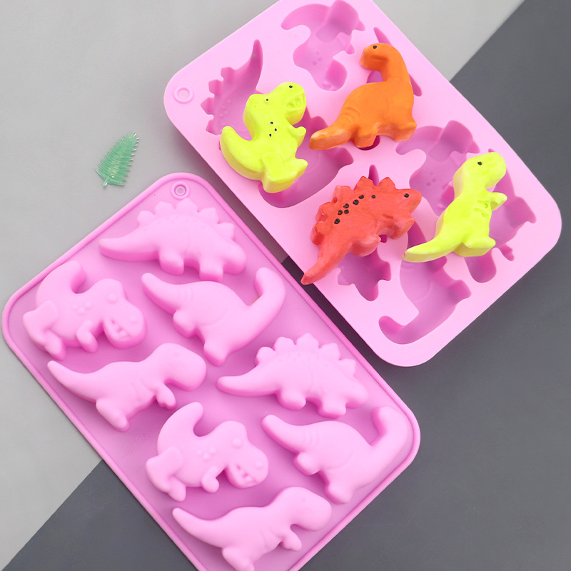 Soap Making Name - Blues Wholesale 8 Dinosaurs Cartoon Silicone