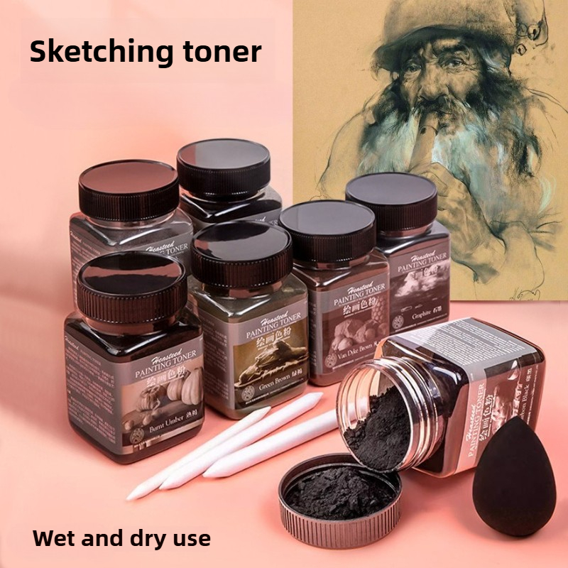 10 Colors Sketch Toner Dry Wet - Activated Charcoal Powder review and price