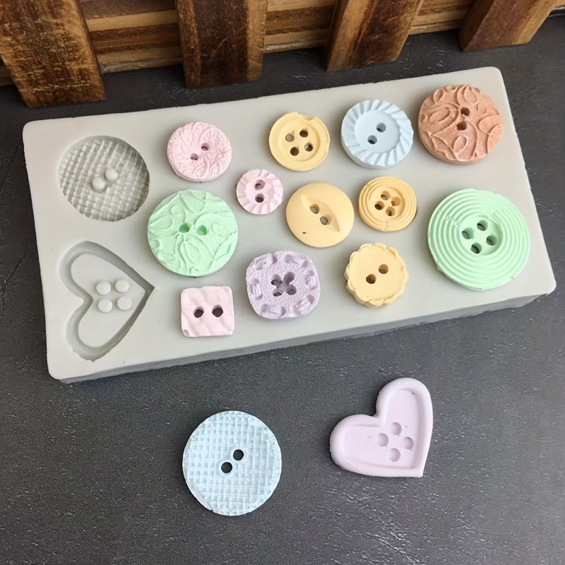 Buttons Shape Silicone Mold Si - Soap Making Gloves review and price