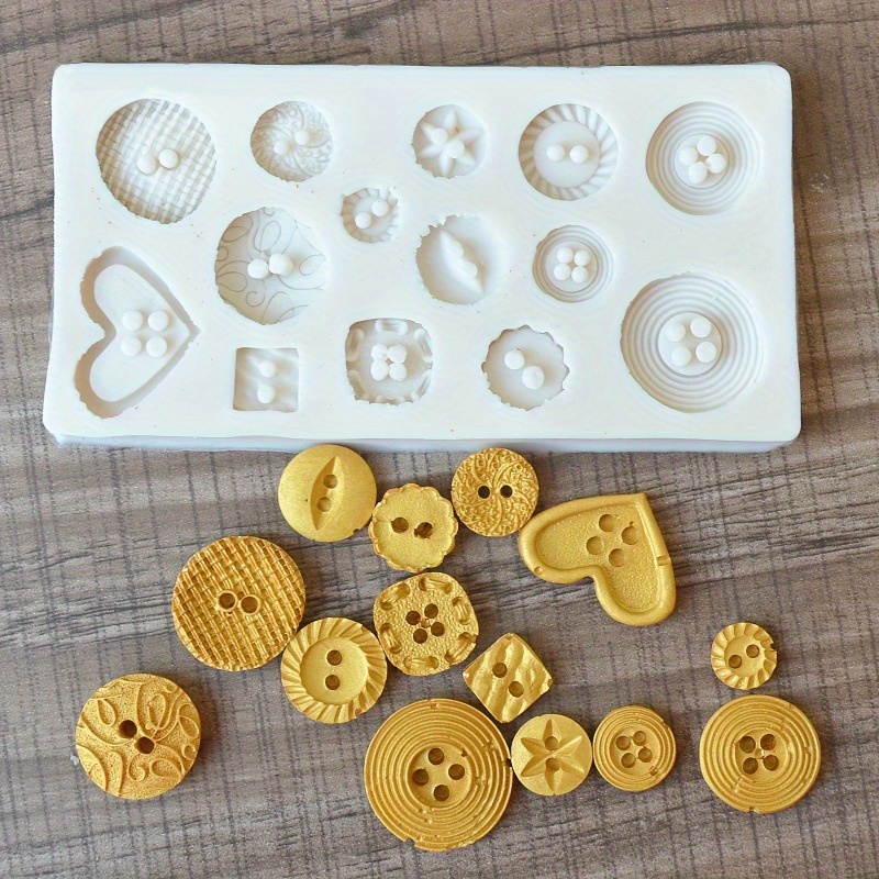 Buttons Shape Silicone Mold Si - Soap Making Gloves review and price