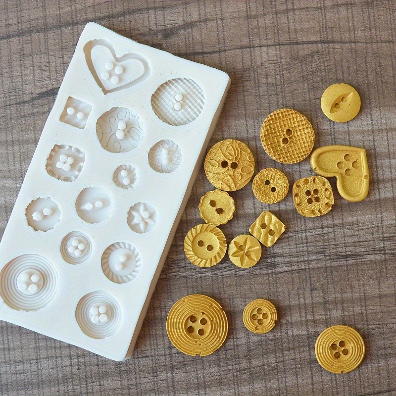 Buttons Shape Silicone Mold Si - Soap Making Gloves review and price