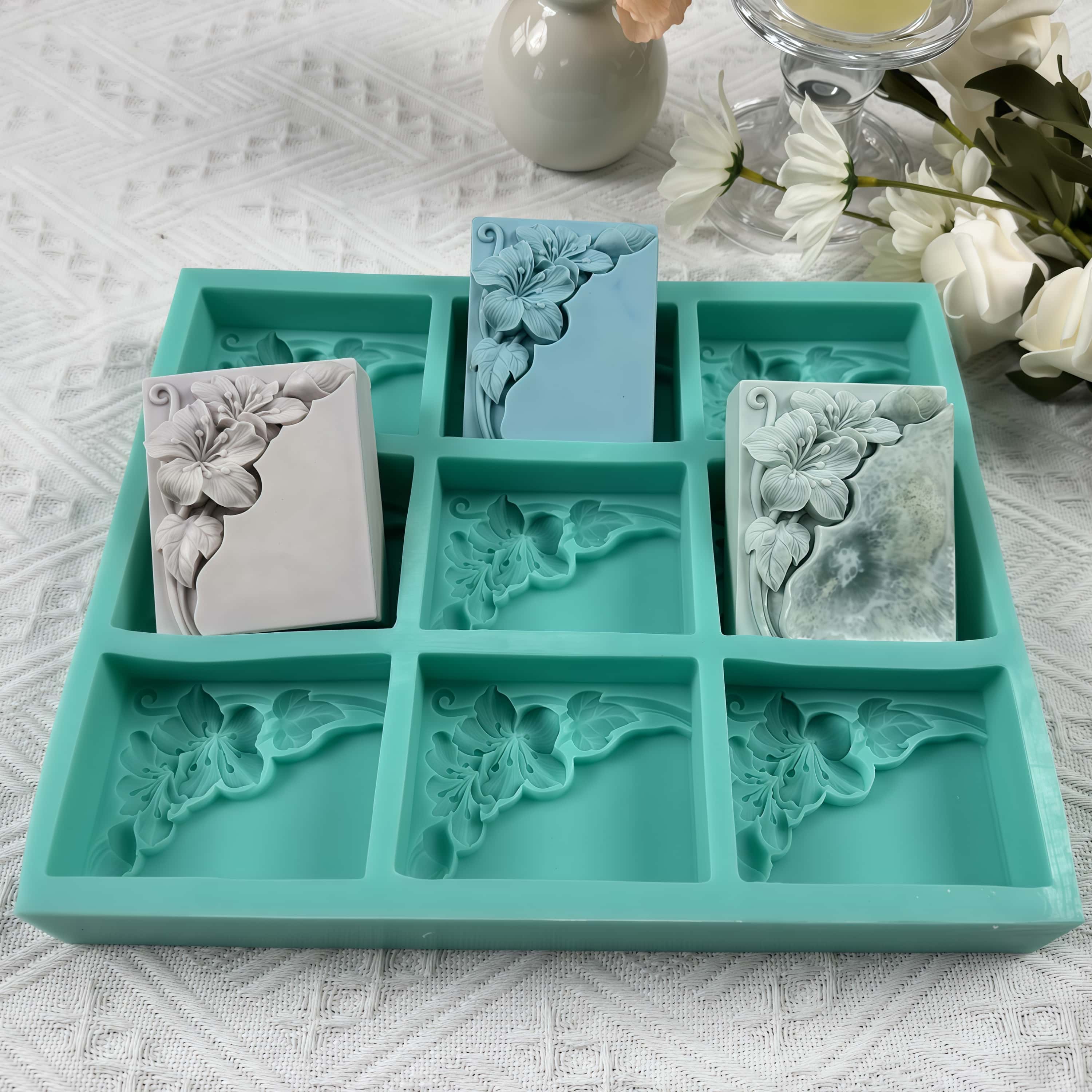 9 Cavities Tung Flower Soap Mo - Soap Making Gloves review and price