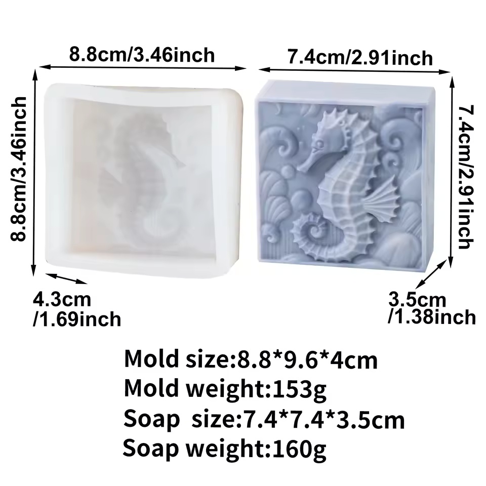 3D Seahorse Silicone Soap Mold - Soap Making In Home review and price