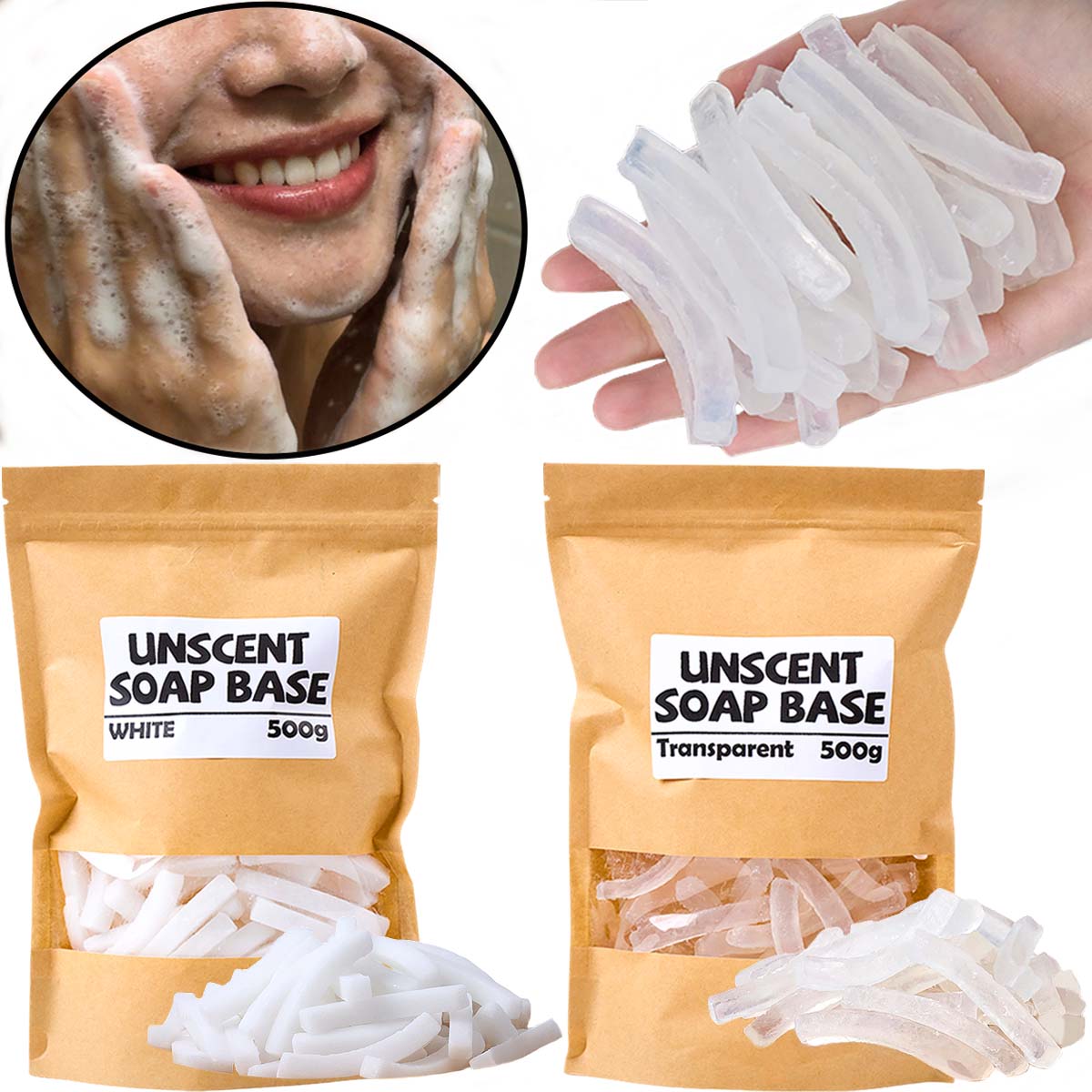 500g Transparent White Color S - Soap Making Raw Material review and price